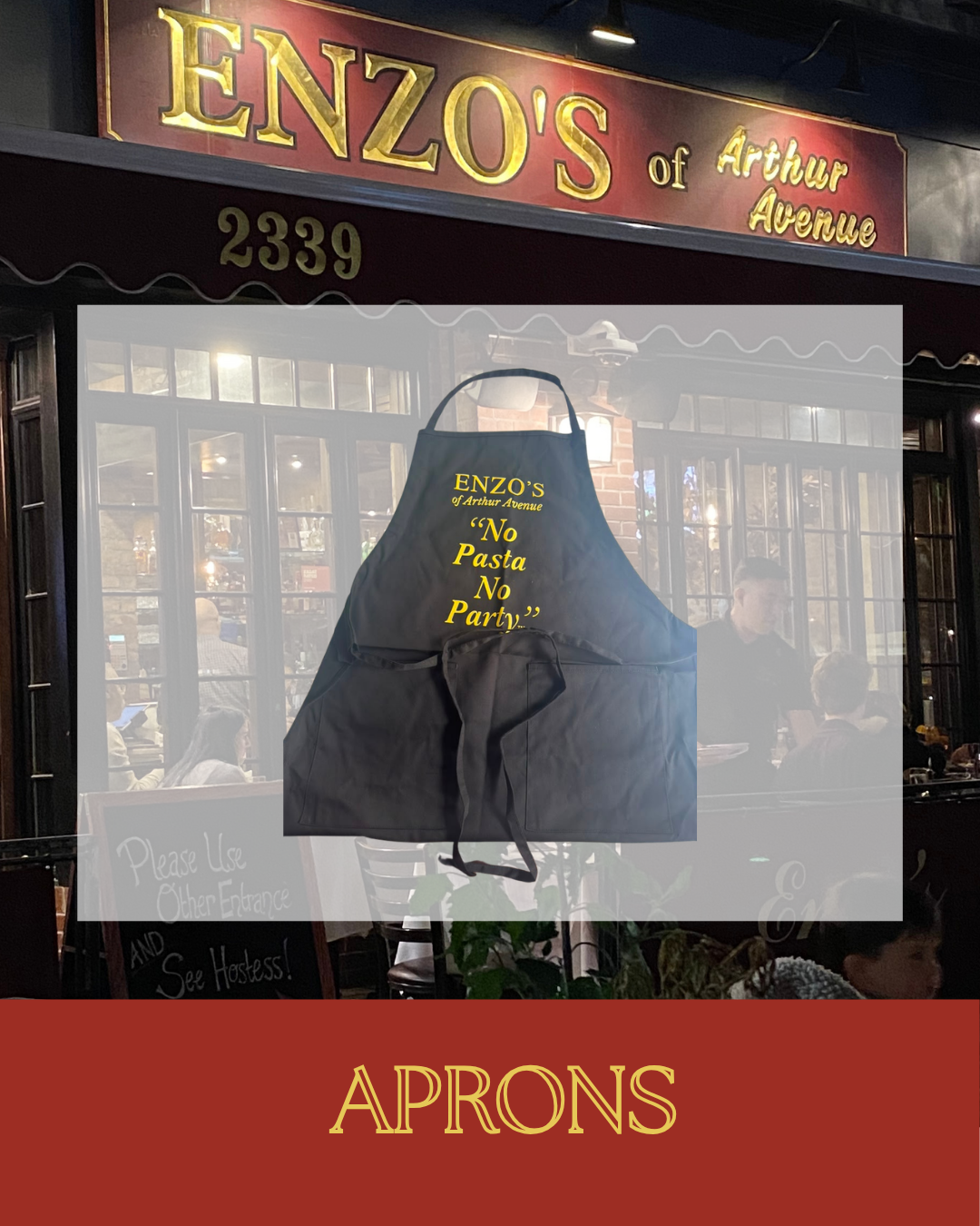 No Pasta No Party Apron